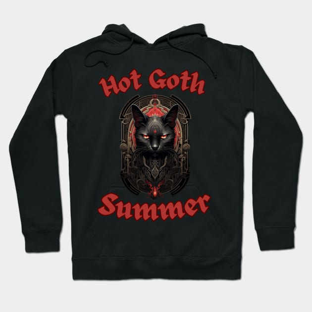 Hot Goth Summer Hoodie by FehuMarcinArt